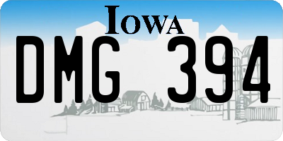 IA license plate DMG394