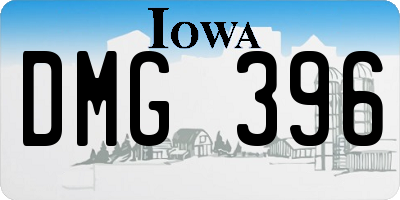 IA license plate DMG396