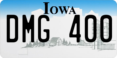IA license plate DMG400