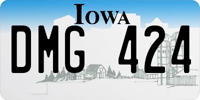 IA license plate DMG424