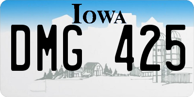 IA license plate DMG425