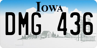 IA license plate DMG436