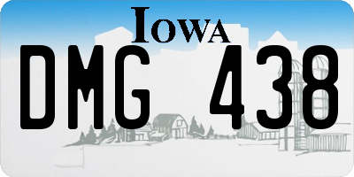IA license plate DMG438