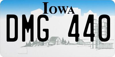 IA license plate DMG440