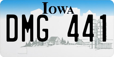 IA license plate DMG441