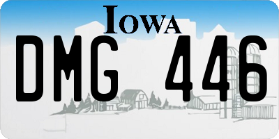 IA license plate DMG446