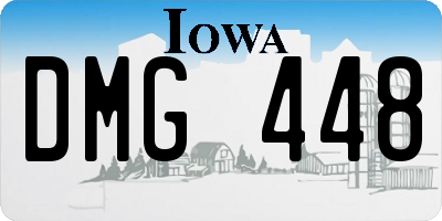 IA license plate DMG448