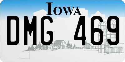 IA license plate DMG469