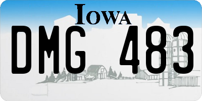 IA license plate DMG483