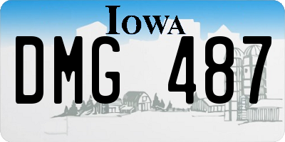 IA license plate DMG487