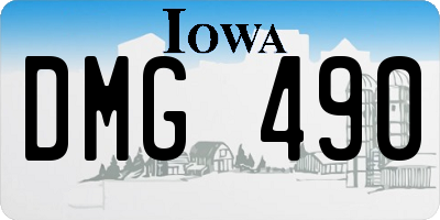 IA license plate DMG490