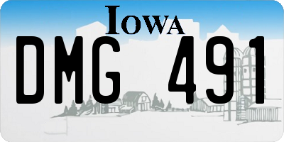 IA license plate DMG491