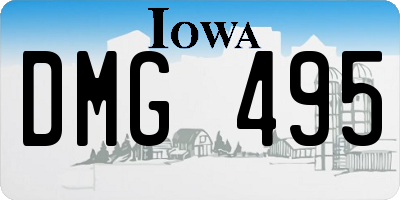 IA license plate DMG495