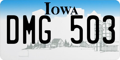 IA license plate DMG503