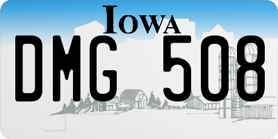 IA license plate DMG508