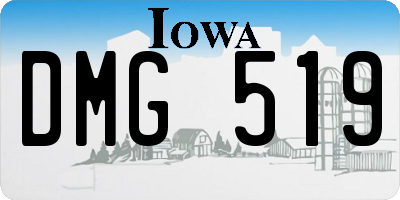 IA license plate DMG519