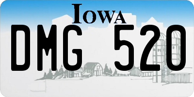 IA license plate DMG520