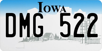 IA license plate DMG522