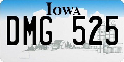 IA license plate DMG525
