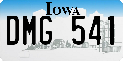 IA license plate DMG541