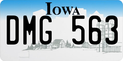 IA license plate DMG563