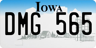 IA license plate DMG565