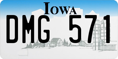 IA license plate DMG571