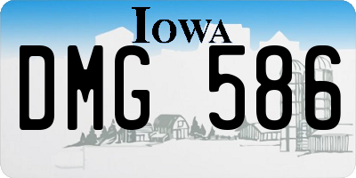 IA license plate DMG586