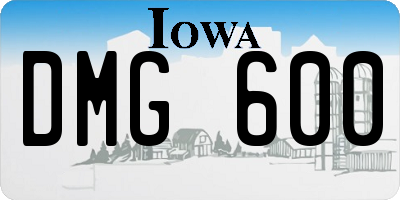 IA license plate DMG600