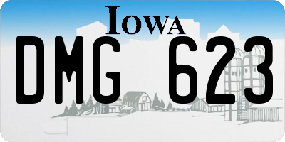 IA license plate DMG623