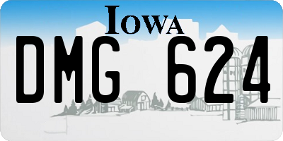 IA license plate DMG624