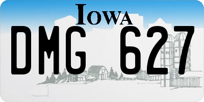 IA license plate DMG627