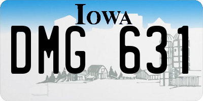 IA license plate DMG631
