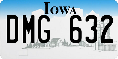 IA license plate DMG632