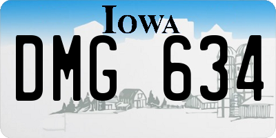 IA license plate DMG634