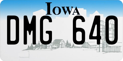 IA license plate DMG640