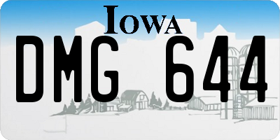 IA license plate DMG644
