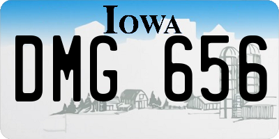 IA license plate DMG656