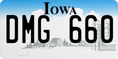 IA license plate DMG660