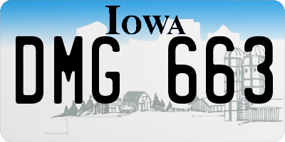IA license plate DMG663