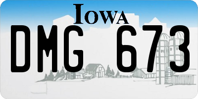 IA license plate DMG673