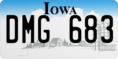 IA license plate DMG683
