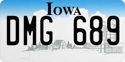 IA license plate DMG689