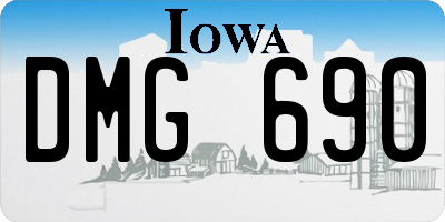 IA license plate DMG690