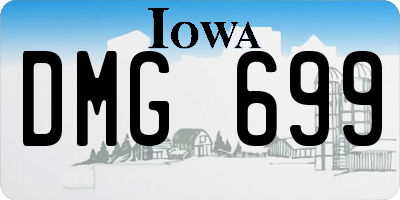 IA license plate DMG699