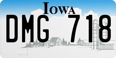 IA license plate DMG718