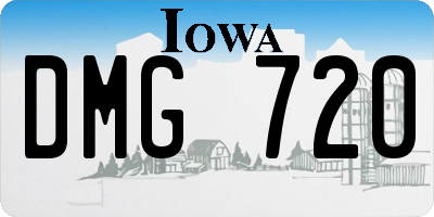 IA license plate DMG720