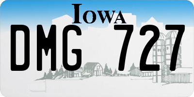 IA license plate DMG727