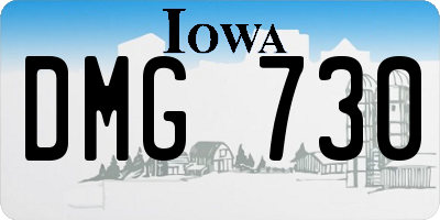 IA license plate DMG730