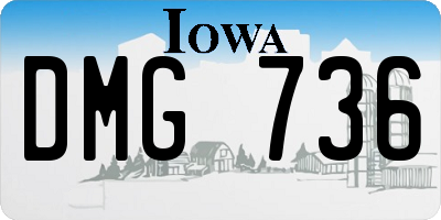 IA license plate DMG736